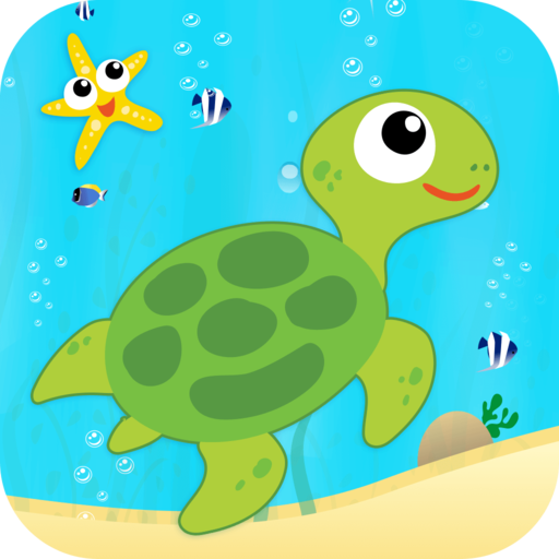Learn Sea World Animal Game-Name Puzzle Colouring